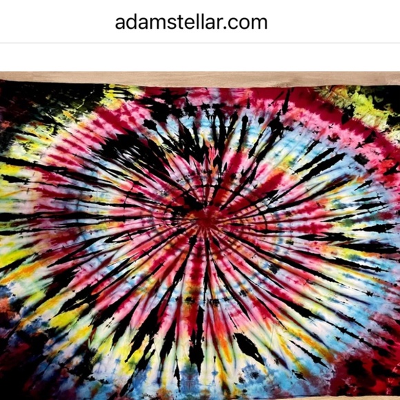 Black Rainbow Spiral Tapestry by STELLAR